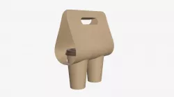 Paper coffee cups with holder 01