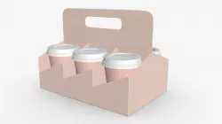 Paper coffee cups with holder 05