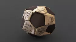 Paper Soccer Ball Signed Scan