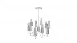 Pendant chandelier Vele Luce Castel. DG-HOME.