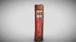 Pillar with numbers