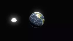 Planeta tierra y luna