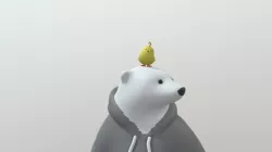 POLAR BEAR & bird