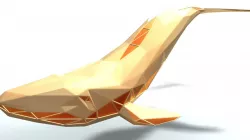 Polygonal Blue Whale Parametric