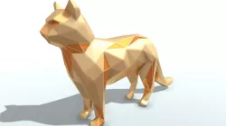 Polygonal Cat Printable