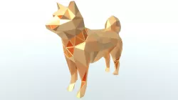 Polygonal Dog Shiba Parametric