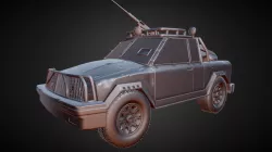 Post Apocalyptic Pickup Truck