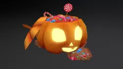 Pumpkin with candies