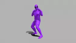 PURPLE GANG ALIEN rigged, low poly gameready