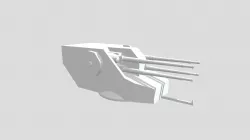 Quad 105mm gun turret - dual purpose