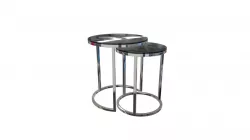 Rem Coffee Table Sets Black & Stainless - 100651
