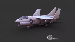 Retired Navy  A-7A CORSAIR II Jet