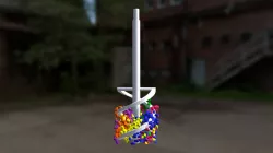 Rheometer Simulation and Colored Rocks
