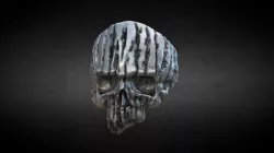 Ring.  A wooden skull for 3d printing
