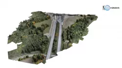 Road construction site