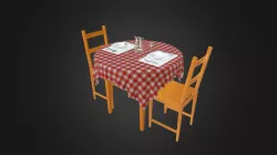 Round dining table set