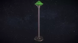 Round Glass "Spaceship" Floor Lamp