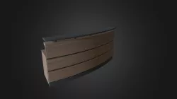 Rounded Reception Desk D Model