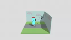 Running soundbox man