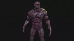 Sci fi zombie mutant monster character