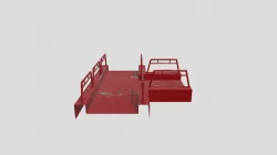 SciFi Red Walkway T Junction