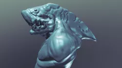 Sharkman  bust wip