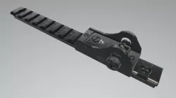Shotgun Small Rear Sights and Rail, Game Asset.