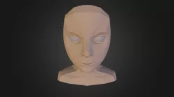 Simple female face (low poly)