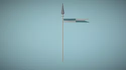 Small Banner Spear Blue Heraldry