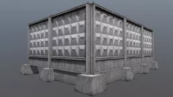 Soviet concrete fence PO-2 (square relief)