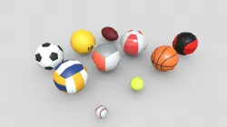Sport Balls Lowpoly