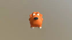Squeaky lion toy