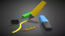 Stabilo marker & pencil