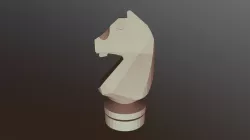 Staunton German Dark Knight Chess Piece (WIP)