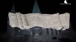 Stone ribbon - The Knights Hall - Corvin Castel