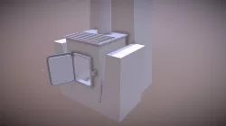 stove of local heating on wood or coal 3d model