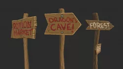 Stylized Wooden Signs Pack