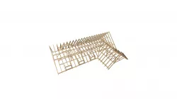 Supported collar beam roof