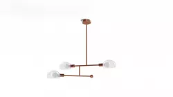 Tangle Chandelier Pendant, Copper and Clear