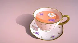 Teacup and flowers