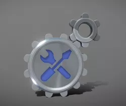3d-Icon - Configuration Low-poly  3D model