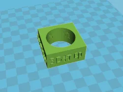 3D Printer Test Model with square and circle