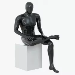 Abstract male mannequin sitting 05 3D model