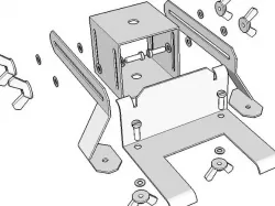 Adjustable aluminium mount for RGBDtoolkit