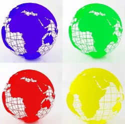 All Colors Earth Globes 3D model
