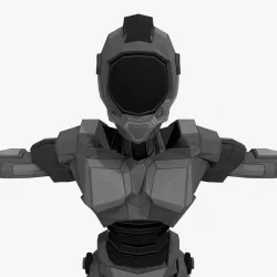 Android Robot Low-poly Low-poly  3D model