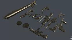 Armament Ready for Killing Zombies Pack Low-poly  3D model