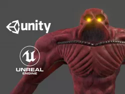 Big alien enemy - Rigged - Animated - PBR - lowpoly Low-poly  3D model