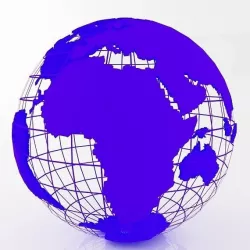 Blue Earth Globe 3D model