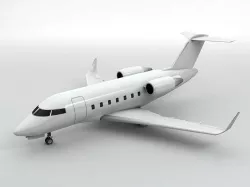 Bombardier Challenger 600 Aircraft  Low-poly  3D model